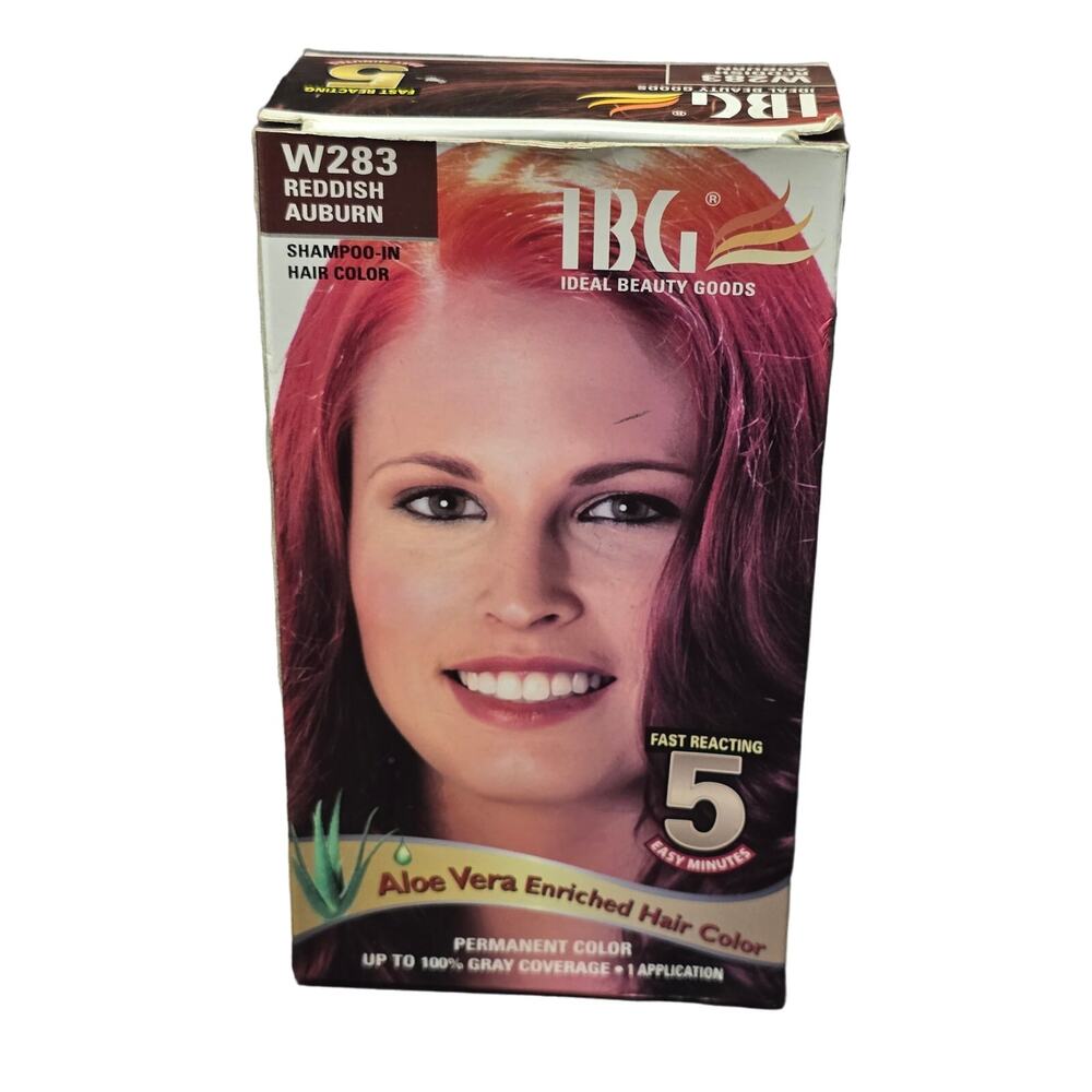 IBG Ideal Beauty Goods W283 Reddish Auburn Shampoo In Permanent Hair Color Aloe